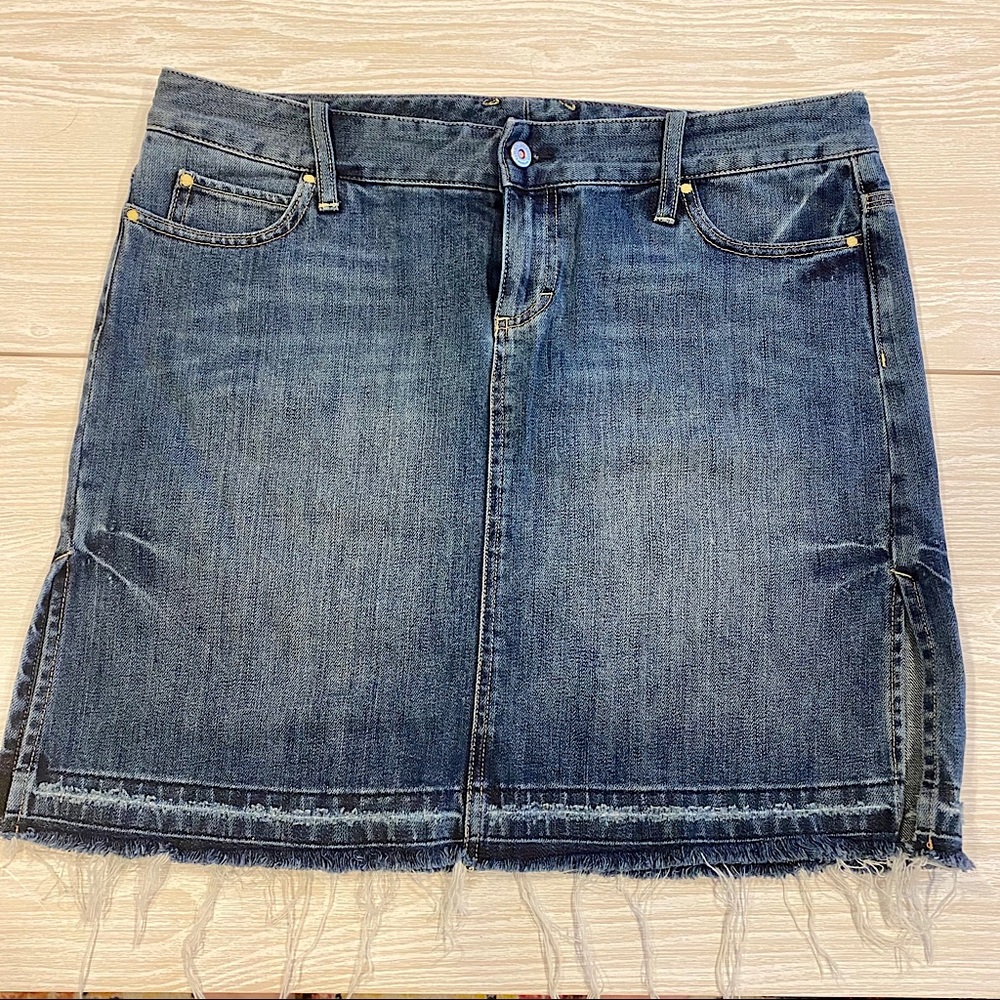 Distressed denim skirt X2 Denim Laboratory